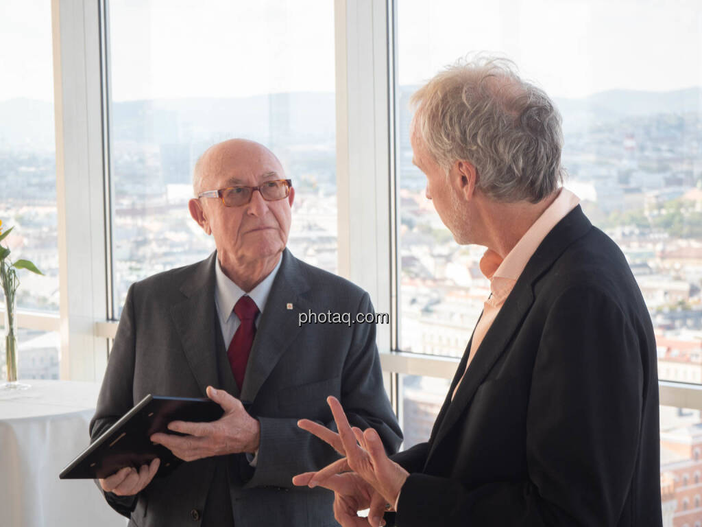 Günter Geyer (VIG), Christian Drastil (BSN), © photaq.com (24.10.2019) 