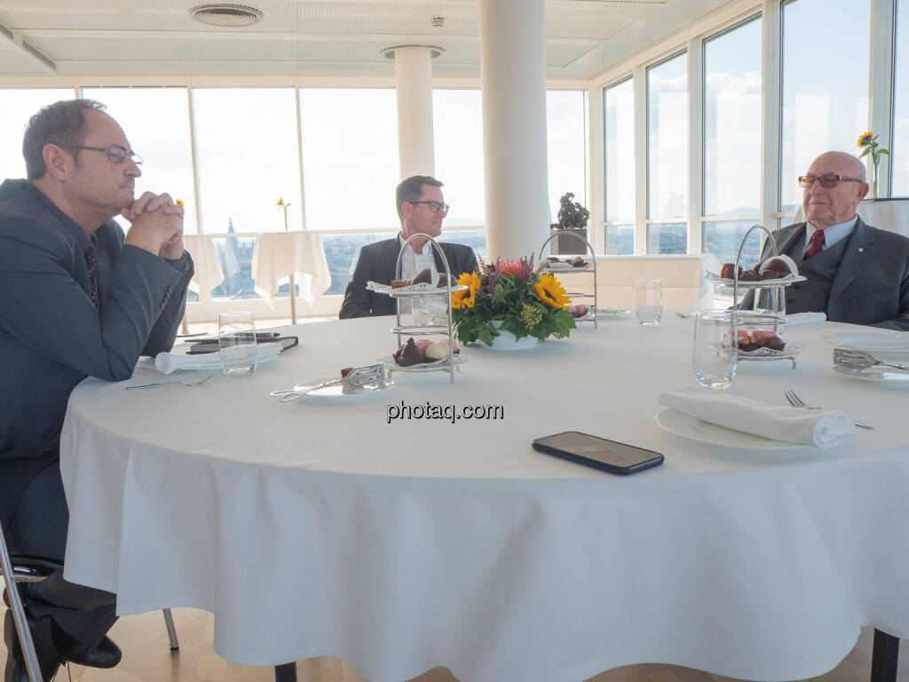 Wolfgang Haas (VIG), Christian Kreuzer (Wiener Städtische), Günter Geyer (VIG), © photaq.com (24.10.2019) 