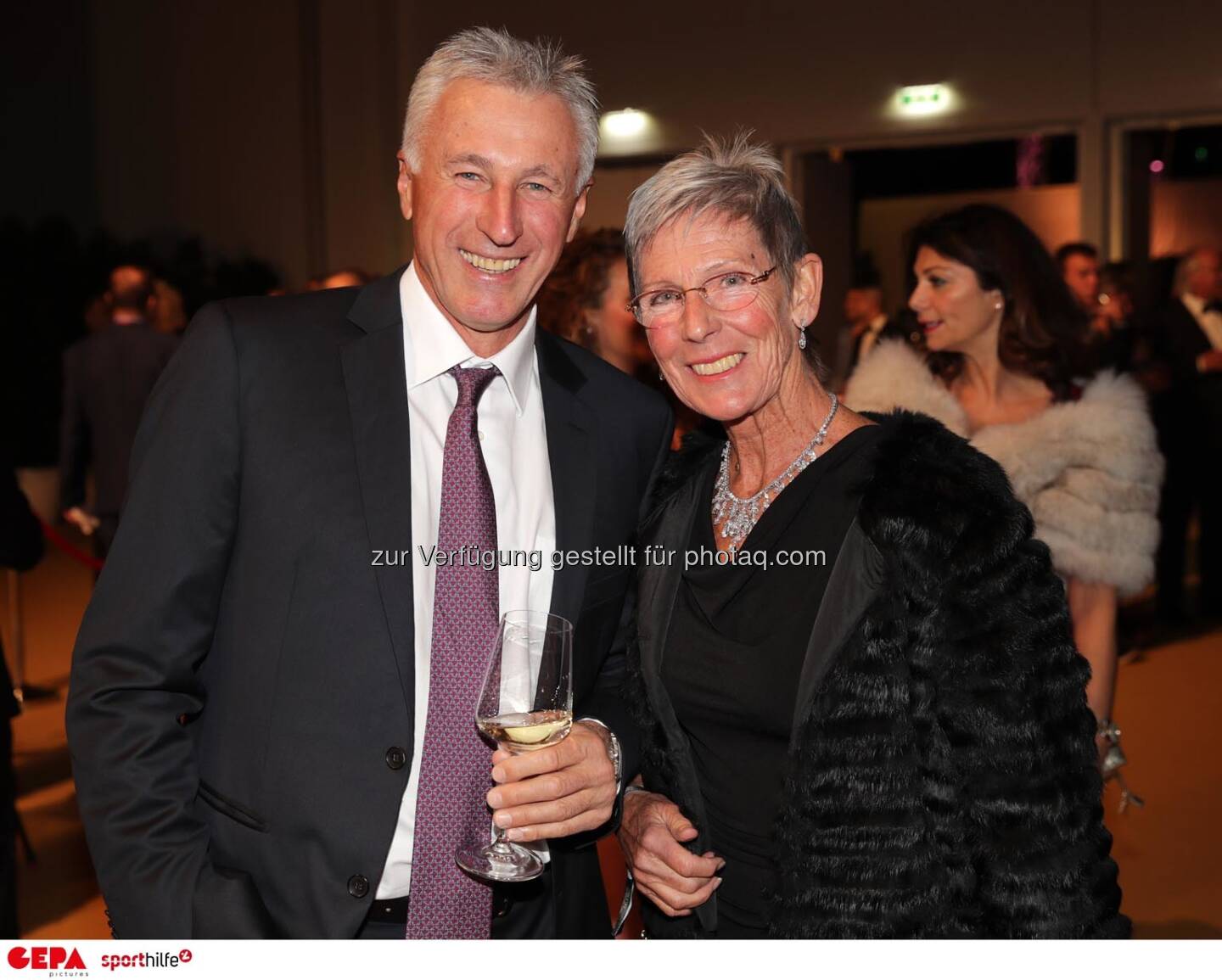 Leonhard Stock und Trixi Schuba. Photo: GEPA pictures/ Walter Luger