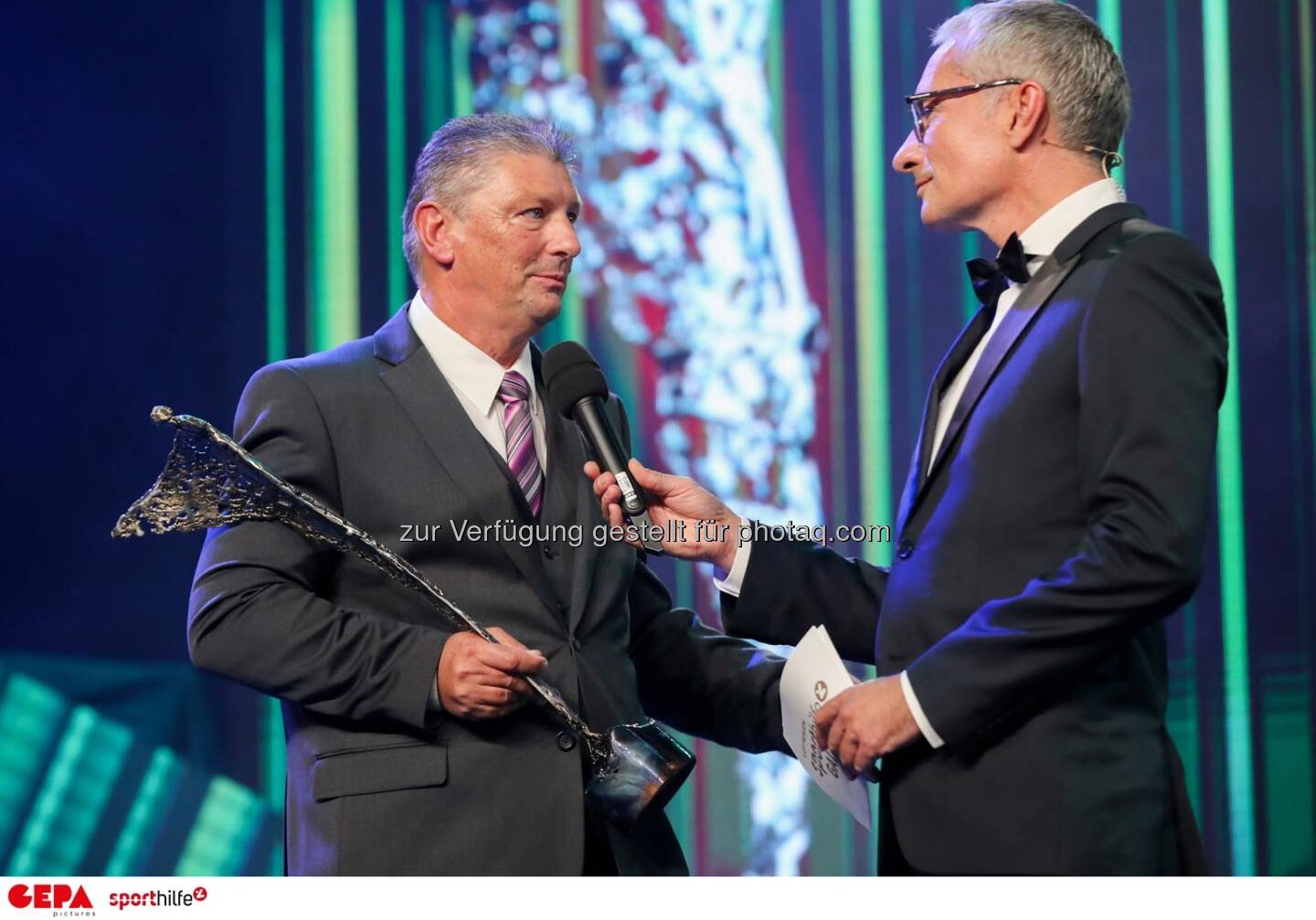 Wolfgang Adler (AUT) und Rainer Pariasek. Photo: GEPA pictures/ Christian Walgram