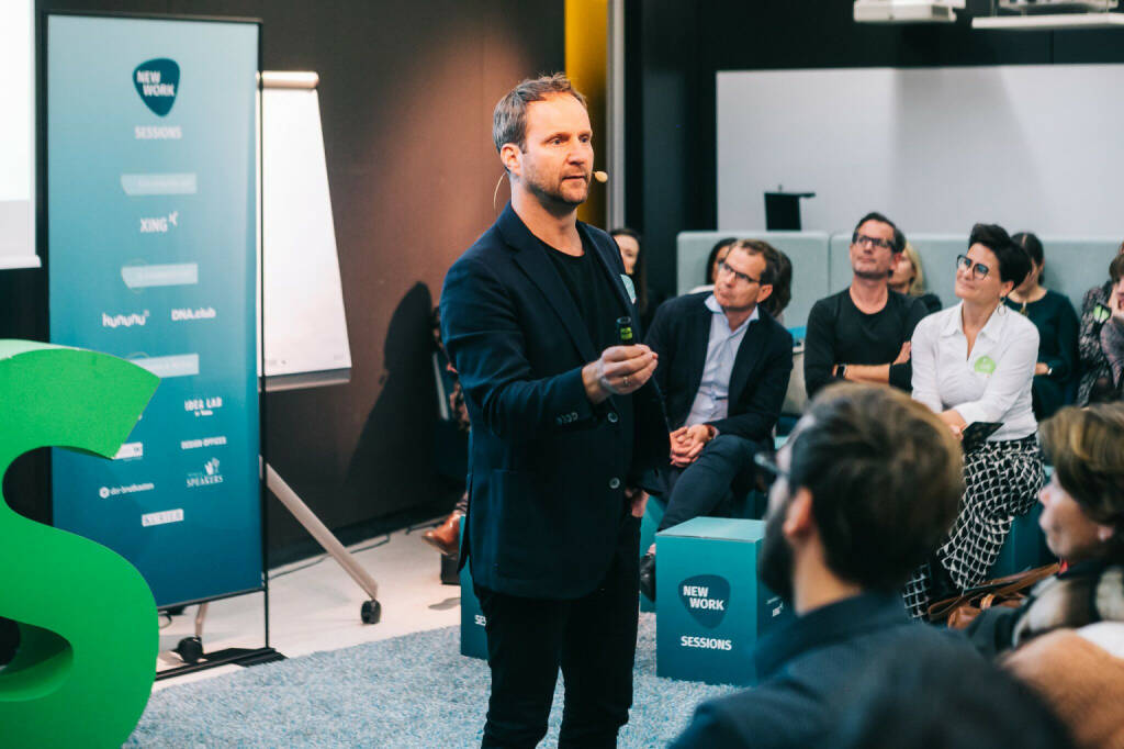 30 Speaker, rund 300 Teilnehmer und unzählige Inspirationen und Ideen: Das waren die dritten New Work Sessions in Wien, im Bild: Matthias Strolz, Credit: Philipp Lipiarski (07.11.2019) 