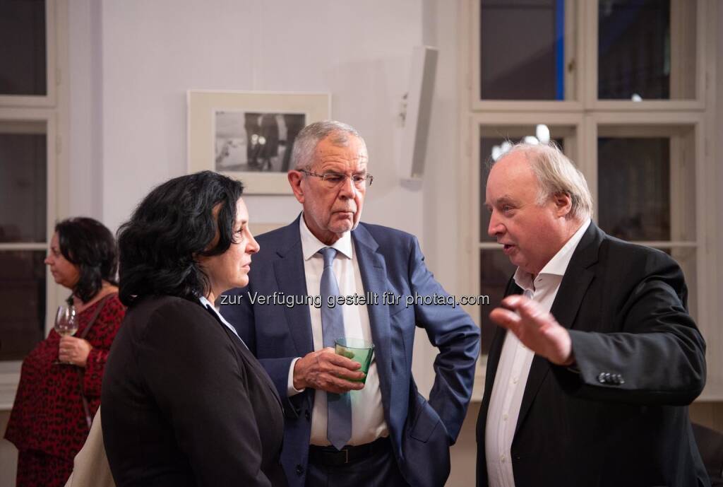 Petra Stuiber (Der Standard), Alexander Van der Bellen, Hans Rauscher (Der Standard), © Luiza Puiu (11.11.2019) 