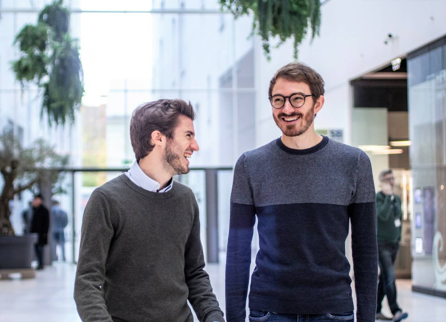 TeamEcho GmbH: Linzer HR-Tech-Startup TeamEcho erhält 500.000 Euro Forschungförderung derÖsterreichischen Forschungsförderungsgesellschaft (FFG).; v.l.n.r. David Schellander (Co-Founder TeamEcho), Markus Koblmüller (Co-Founder TeamEcho); Credit: TeamEcho