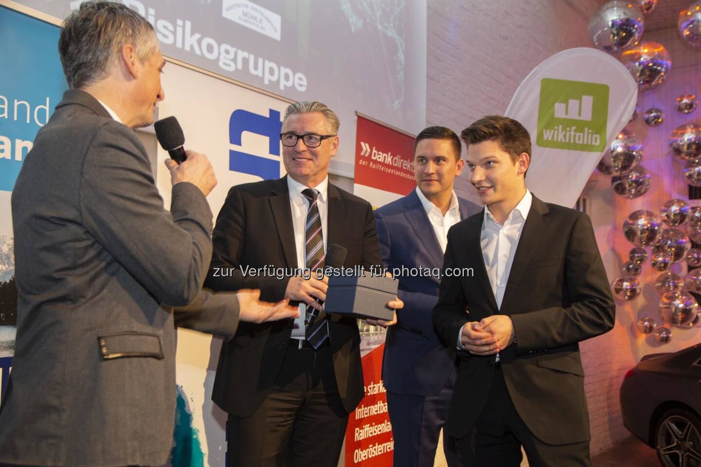 Peter Sempelmann (trend), Manfred Nosek (bankdirekt.at), Ralf Six (MD trend), Jakob Schober (Platz 2 #IC19)