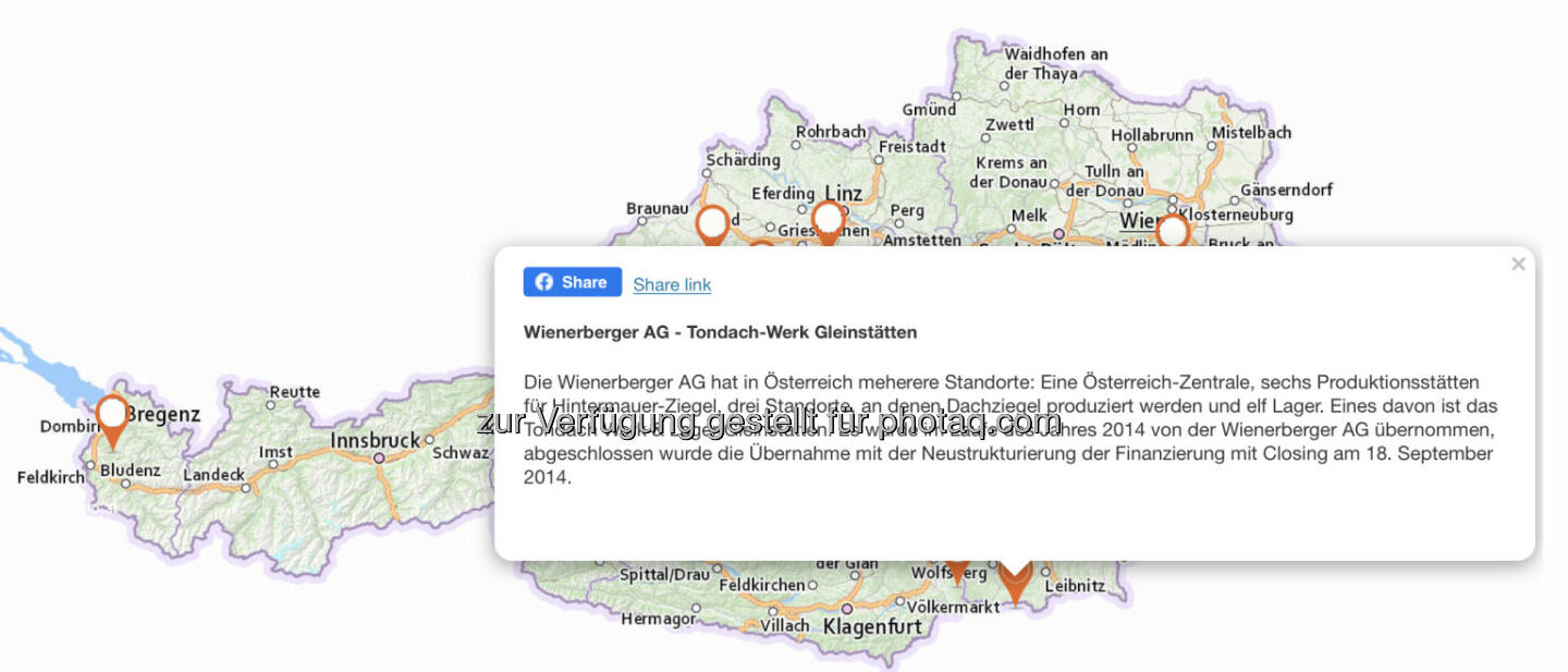 Tondach Gleinstätten (WIenerberger) in unserer Map