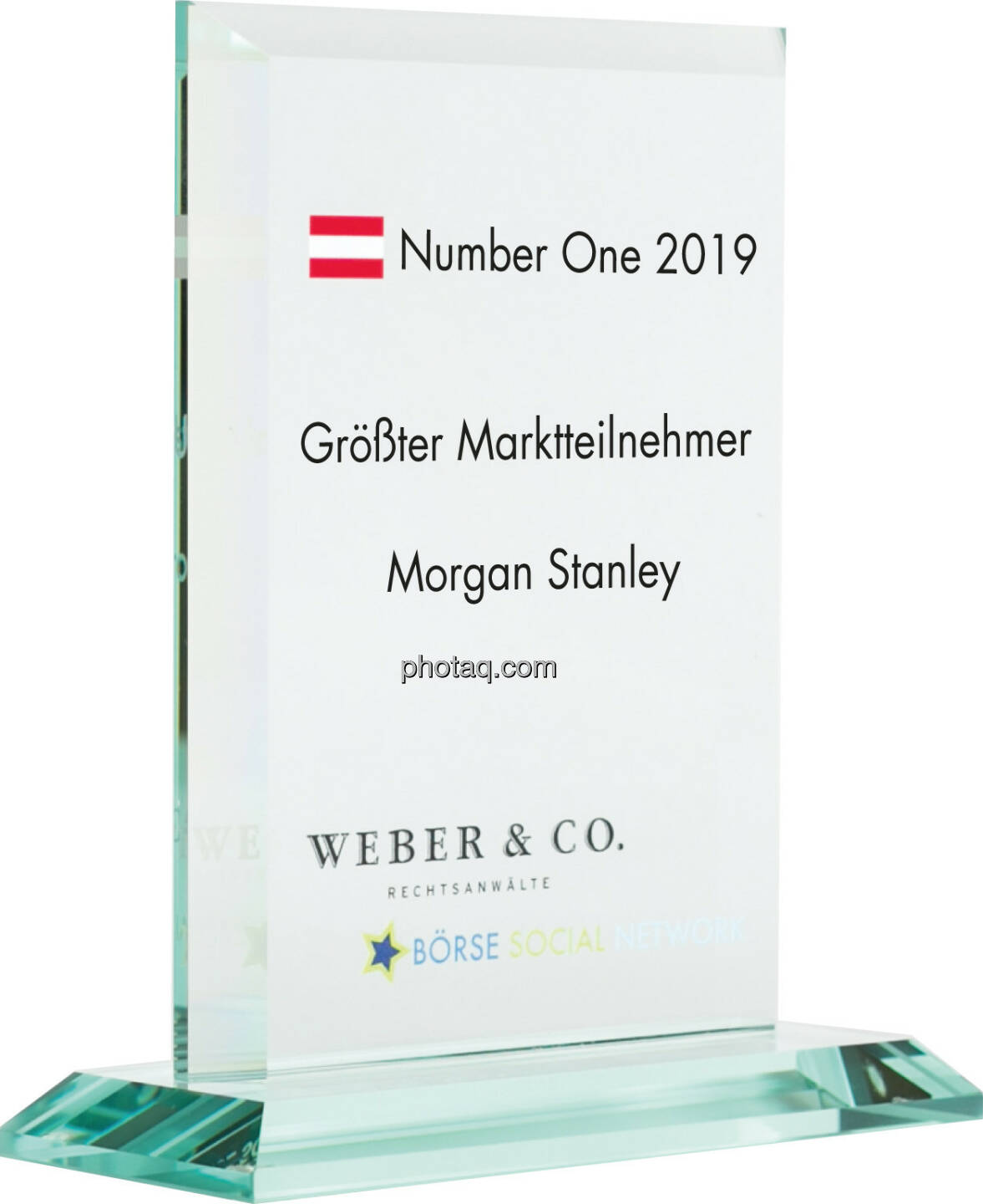 Number One Awards 2019 - Größter Marktteilnehmer Morgan Stanley