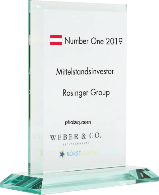 Number One Awards 2019 - Mittelstandsinvestor Rosinger Group, © photaq (20.01.2020) 