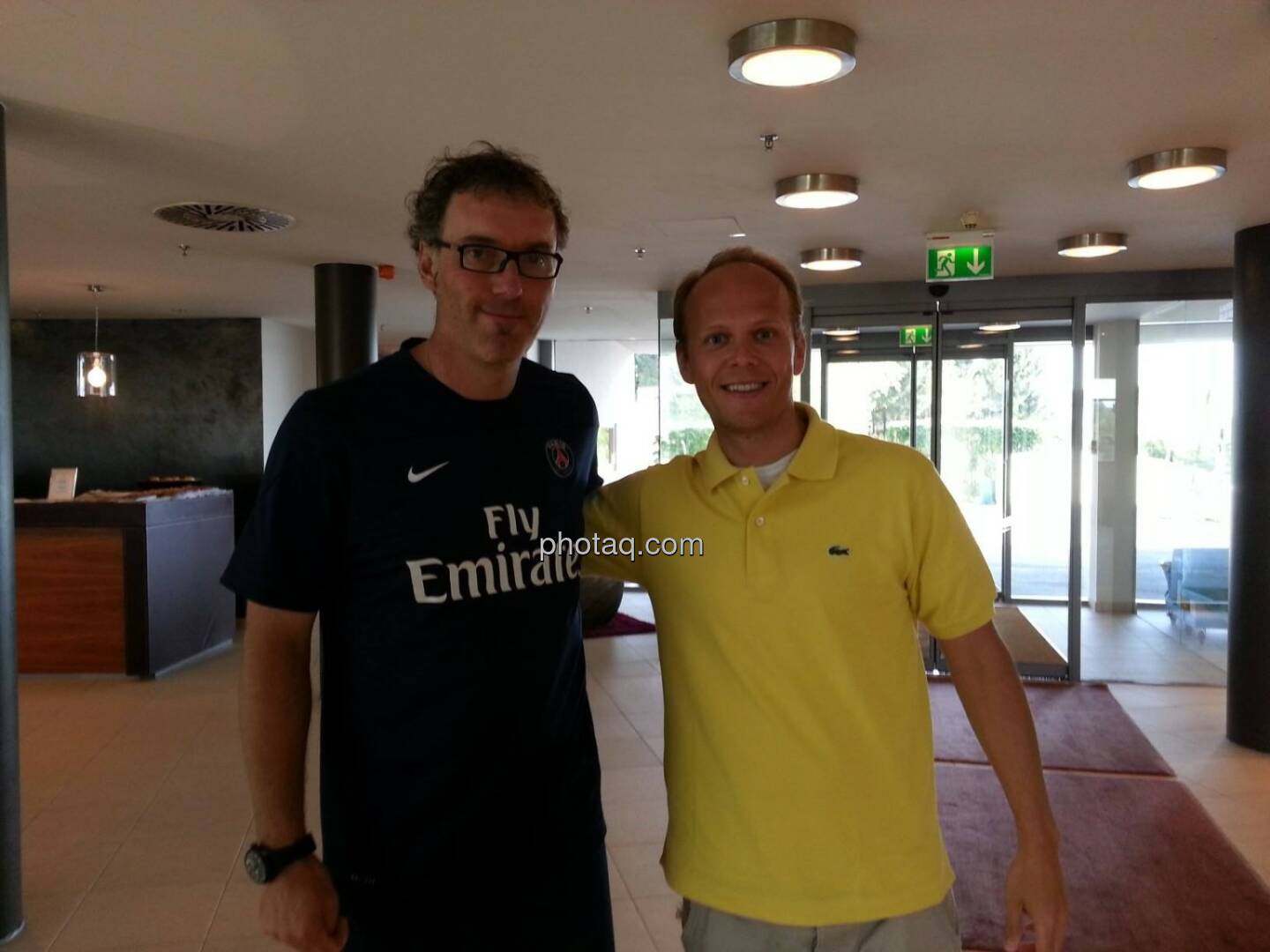 Laurent Blanc (Paris Saint Germain) und Ronald Stöferle (Incrementum)