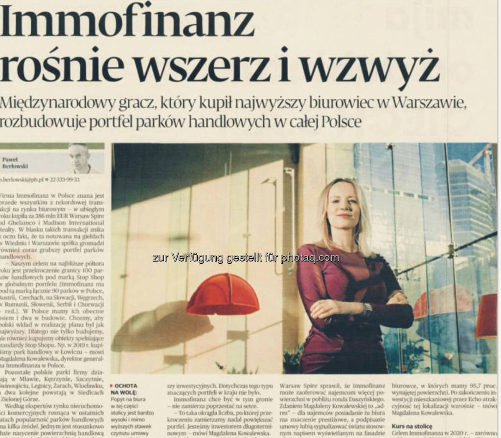 Magdalena Kowalewska (Immofinanz) in Puls Bisnezu (14.02.2020) 