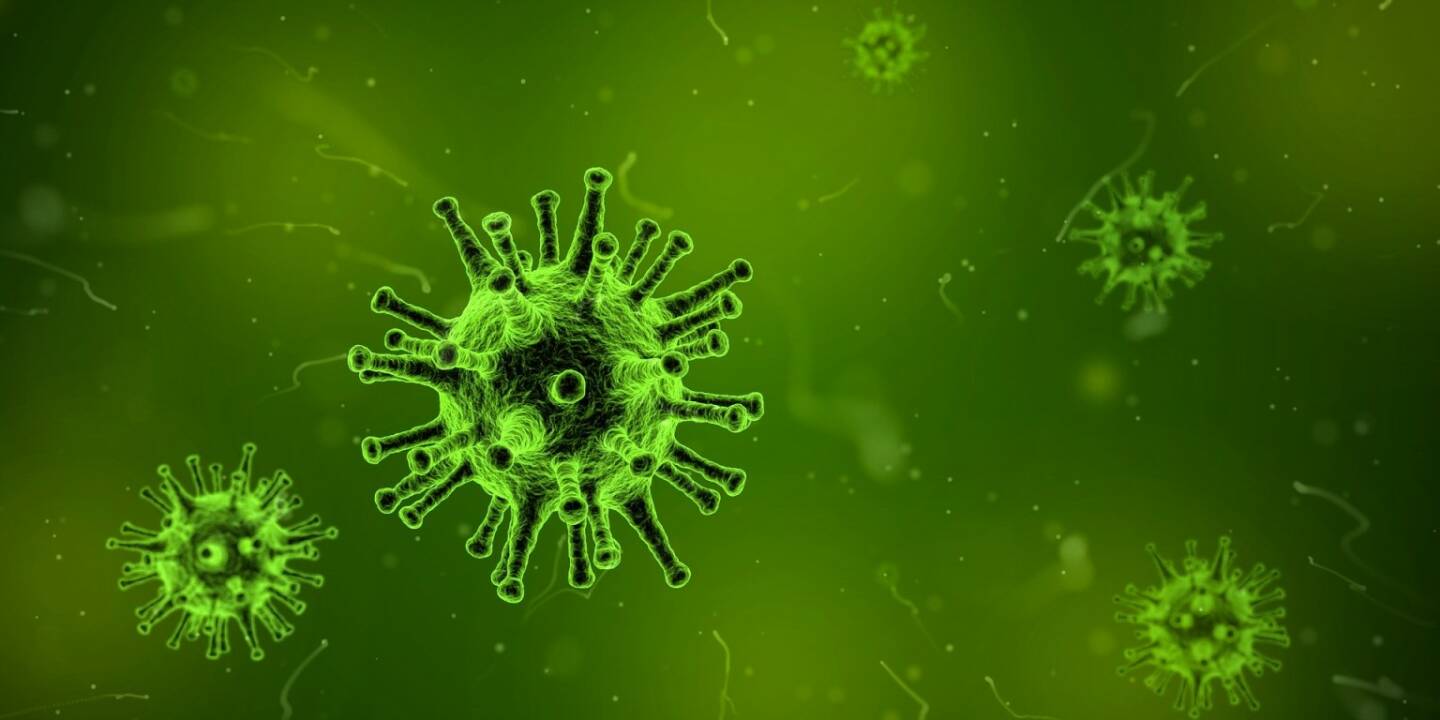 Coronavirus, Mikroskop, Infektion, Epidemie, Virus (Bild: https://pixabay.com/de/illustrations/virus-mikroskop-infektion-krankheit-1812092/)