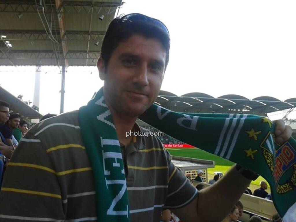 Markus Fichtinger (Ex-Aktienforum Geschäftsführer und Rapid-Fan) bei Rapid vs. PSG (13.07.2013)