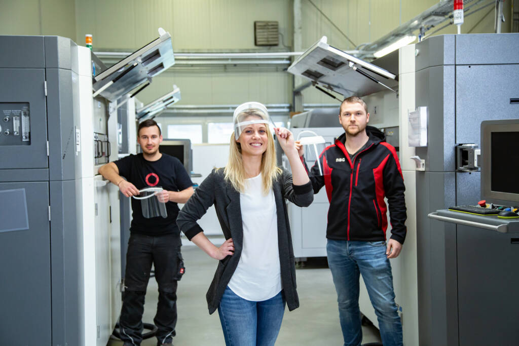 Das im Waldviertel beheimatete 3D-Druck Unternehmen NBG Dimensions aus Hoheneich unterstützt in der Corona-Krise Personen vor Infektionen mit schnell zu produzierenden Schutzausrüstungen aus dem 3D Drucker. Fotocredit:NBG DIMENSIONS, © Aussender (30.03.2020) 