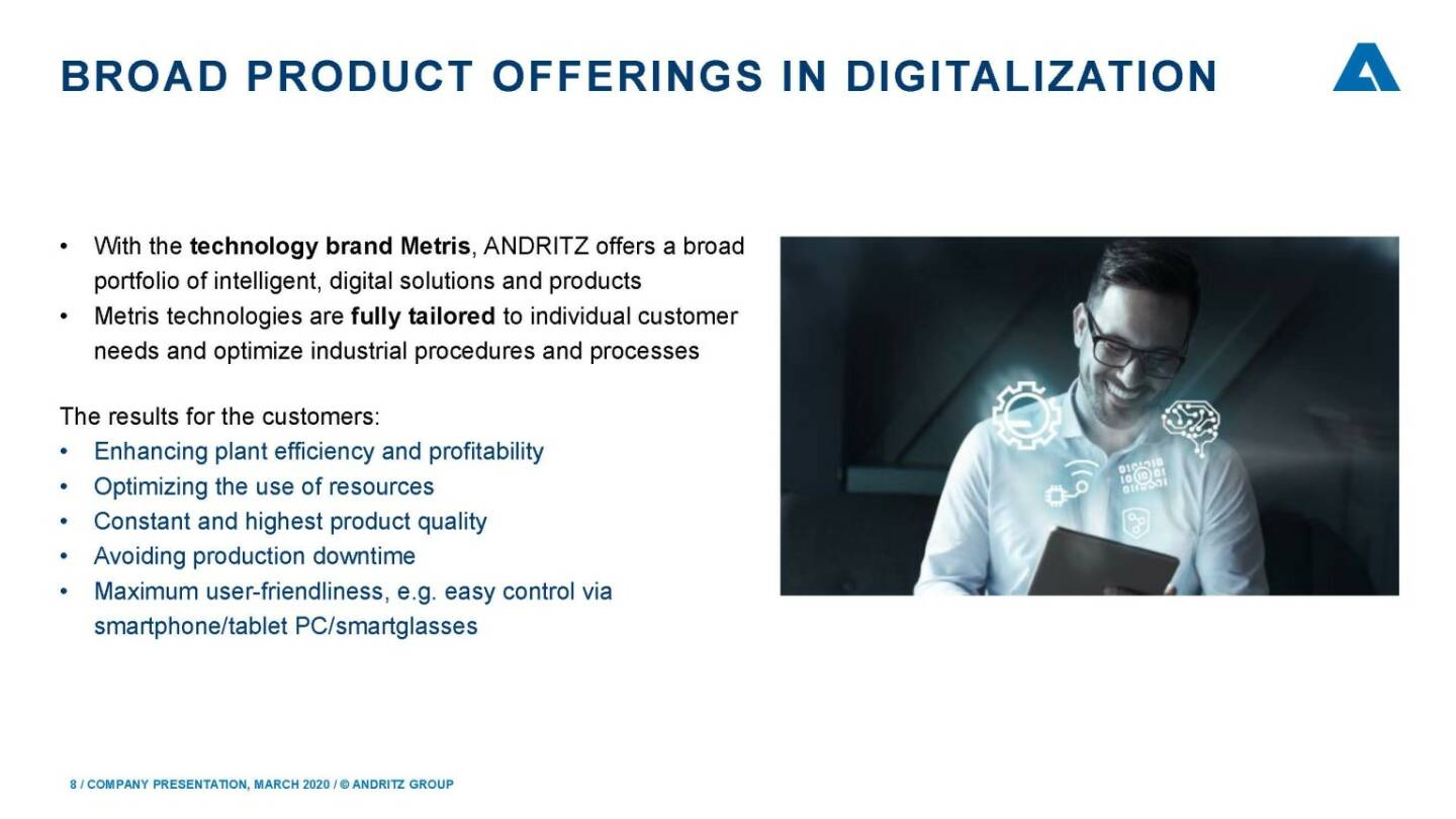 Andritz - Broad Product Offerings in Digitalization