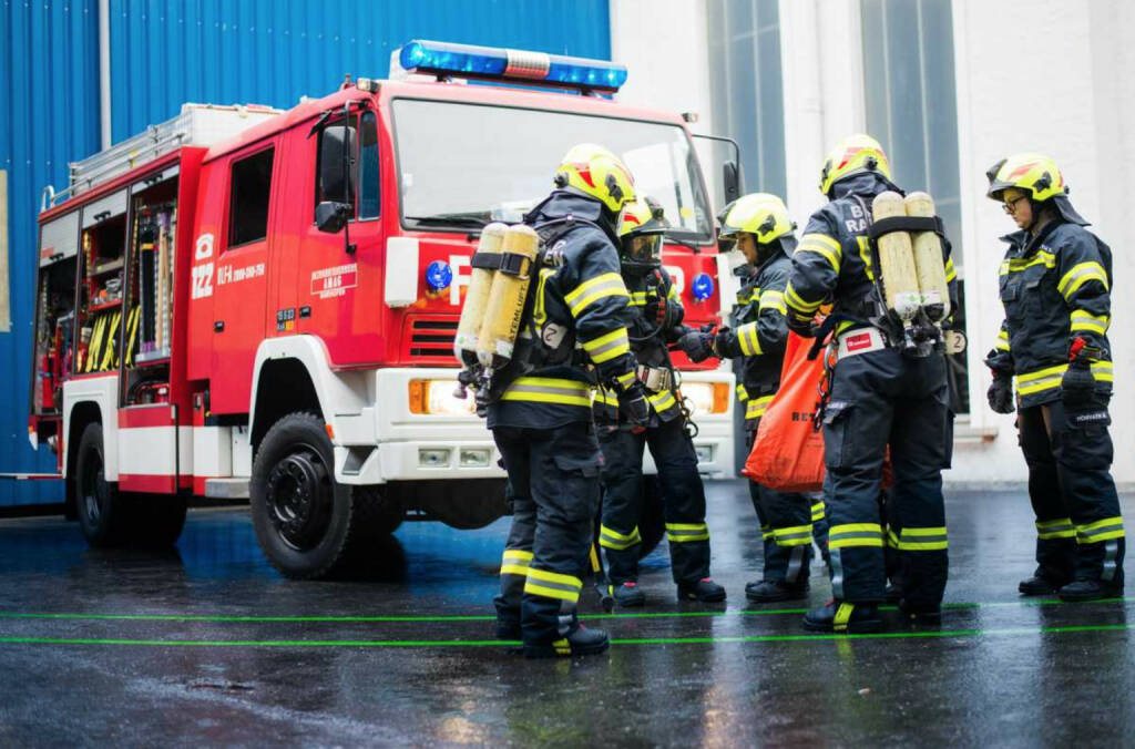 Im Jahr 2019 war die AMAG-Betriebsfeuerwehr mit 96 Kameradinnen und Kameraden rund 1.000 Arbeitstage bei internen Einsätzen und Übungen sowie Unterstützungsleistungen in der Region im Einsatz. Credit: Amag, © Aussender (23.04.2020)