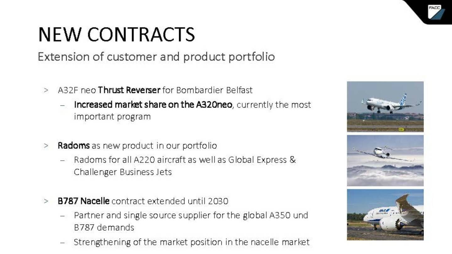FACC - New Contracts
