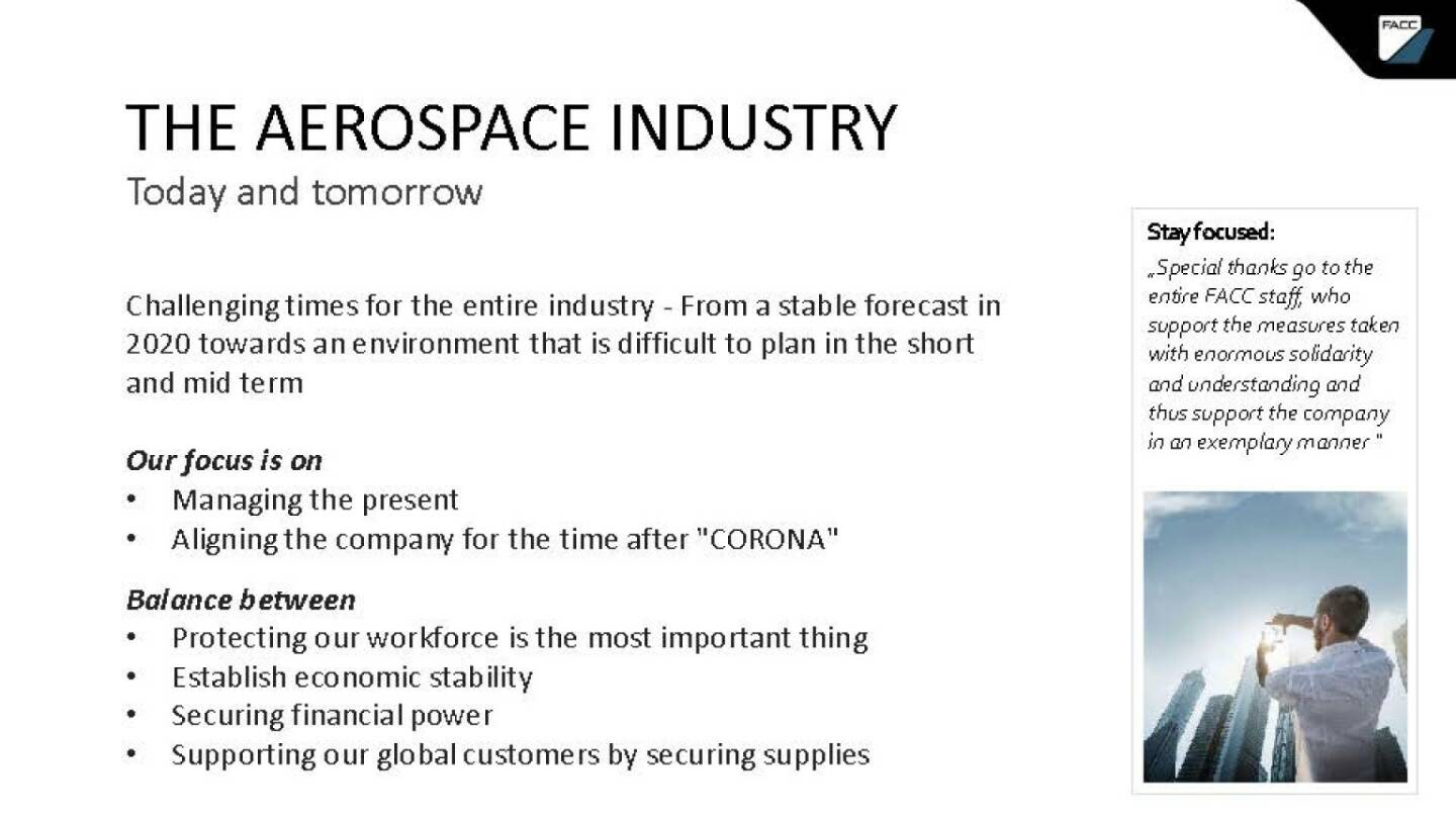 FACC - the aerospace industry