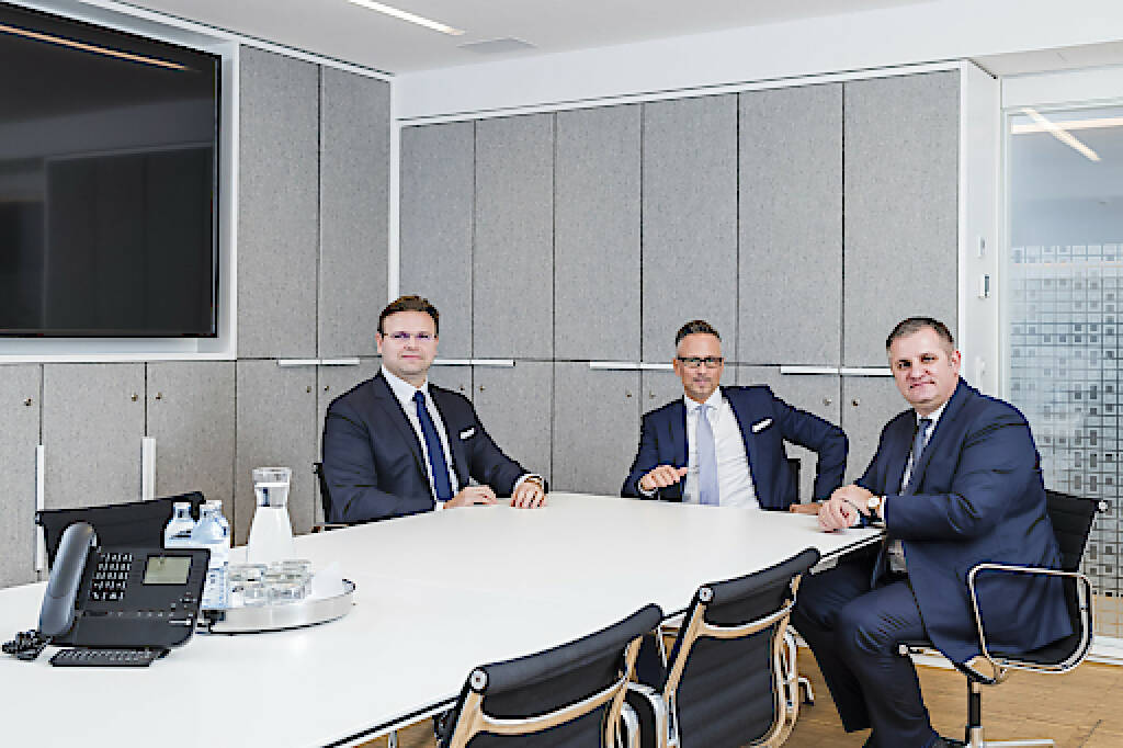  Der neue Wiener Privatbank-Vorstand v.l.n.r: Juraj Dvorak, Christoph Raninger (CEO), Eduard Berger, Credit: Wiener Privatbank, © Aussender (28.04.2020) 