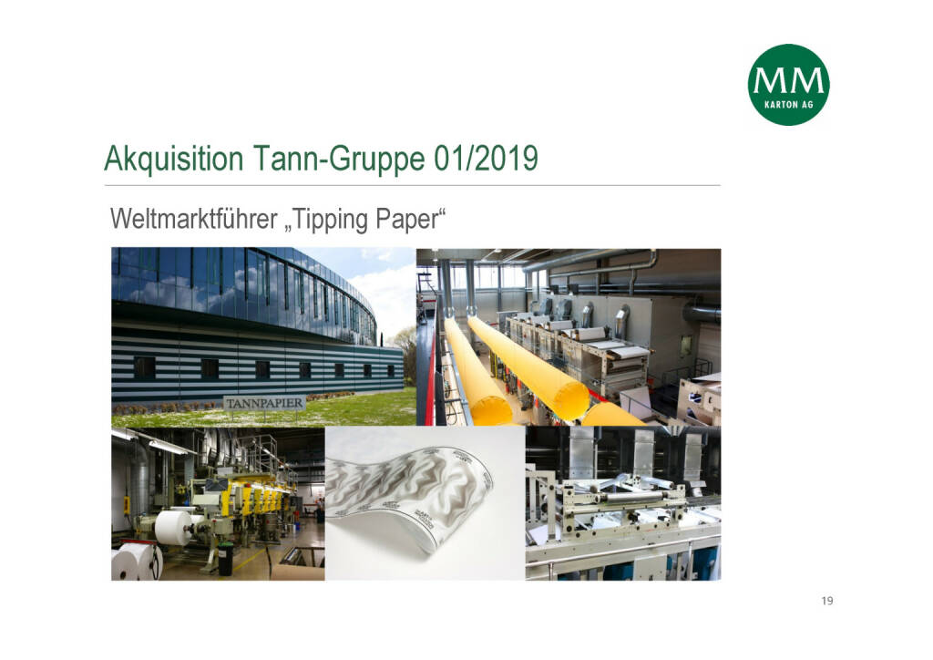 Mayr-Melnhof - Akquisition Tann-Gruppe 01/2019 (05.05.2020) 