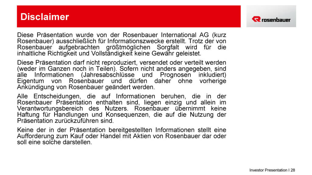 Rosenbauer - Disclaimer (15.05.2020) 