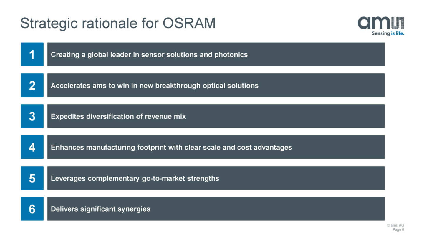ams - Strategic rationale for OSRAM