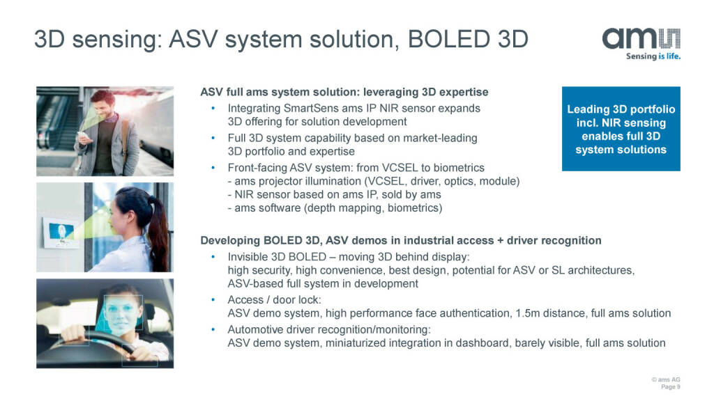 ams - 3D sensing: ASV system solution, BOLED 3D (27.05.2020) 