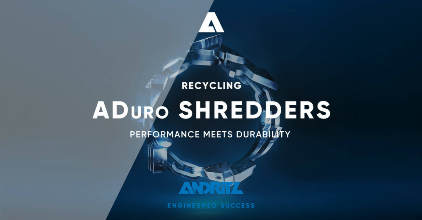Andritz präsentiert neue Produktlinie „ADuro“ für Recycling-Shredder