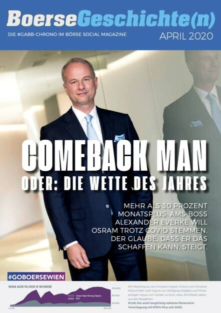 Börsegeschichte(n) April 2020 - Comeback man - oder Die Wette des Jahres (ams) (02.06.2020) 