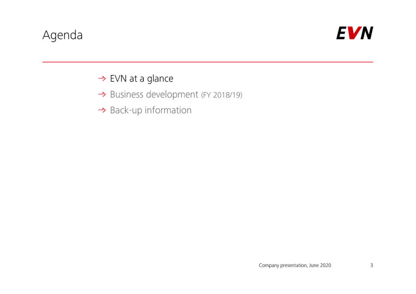 EVN - Agenda