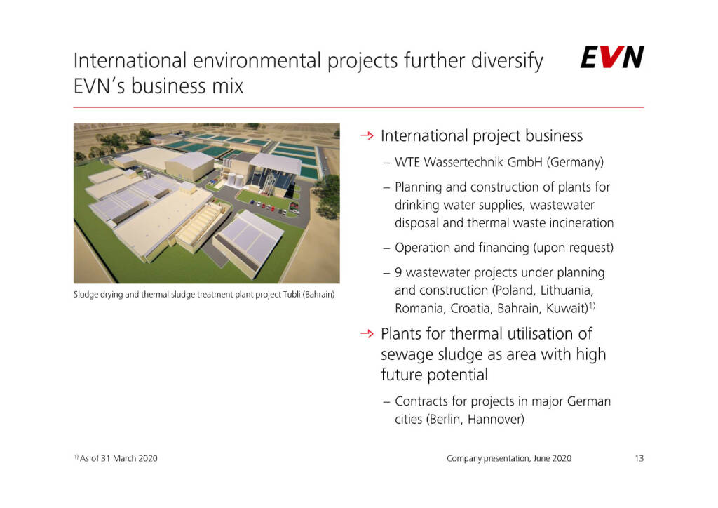 EVN - International environmental projects further diversify EVN’s business mix (04.06.2020) 