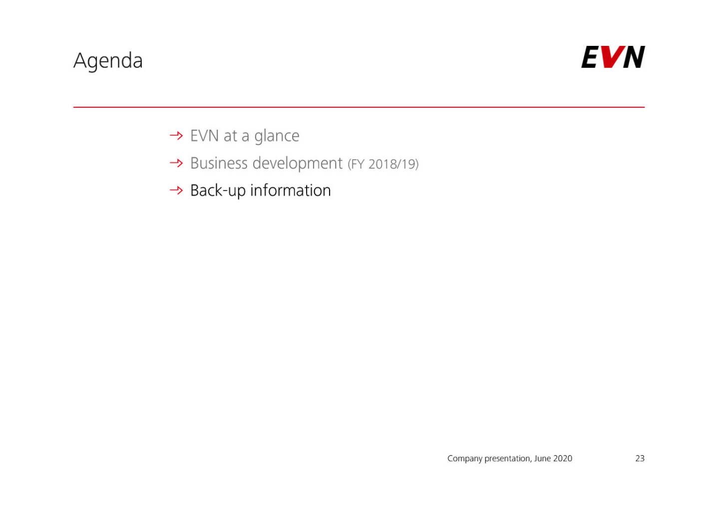 EVN - Agenda