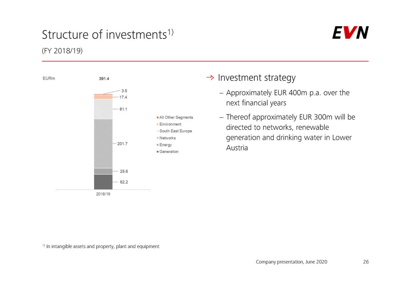 EVN - Structure of investments