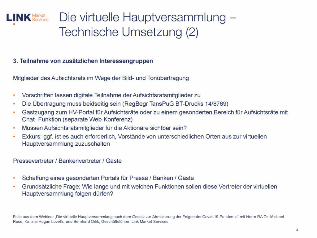Link Market Services - Die virtuelle Hauptversammlung – Technische Umsetzung (16.06.2020) 