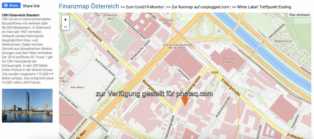 CRH Österreich Standort auf http://www.boerse-social.com/finanzmap (25.06.2020) 