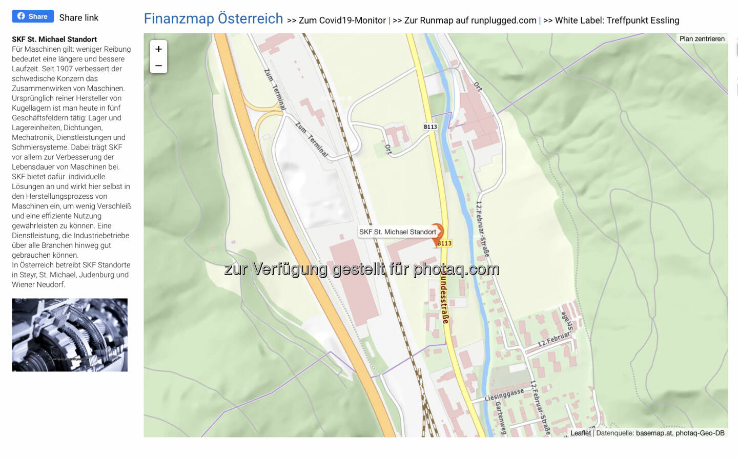 SKF St. Michael Standort unter http://www.boerse-social.com/finanzmap