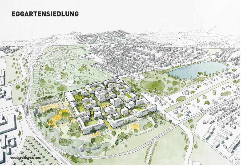 CA Immo:  Büro Studio Wessendorf zusammen mit Atelier Loidl Landschaftsarchitekten, beide aus Berlin, gewinnen den städtebaulichen und landschaftsplanerischen Wettbewerb zur Entwicklung der Eggarten-Siedlung in München-Feldmoching; Credit: CA Immo/Studio Wessendorf/Atelier Loidl (23.07.2020) 