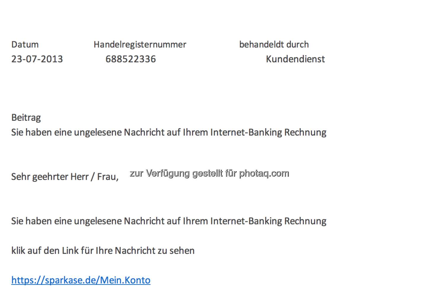 Sparkase spammt, Sparkassen als Spam-Opfer