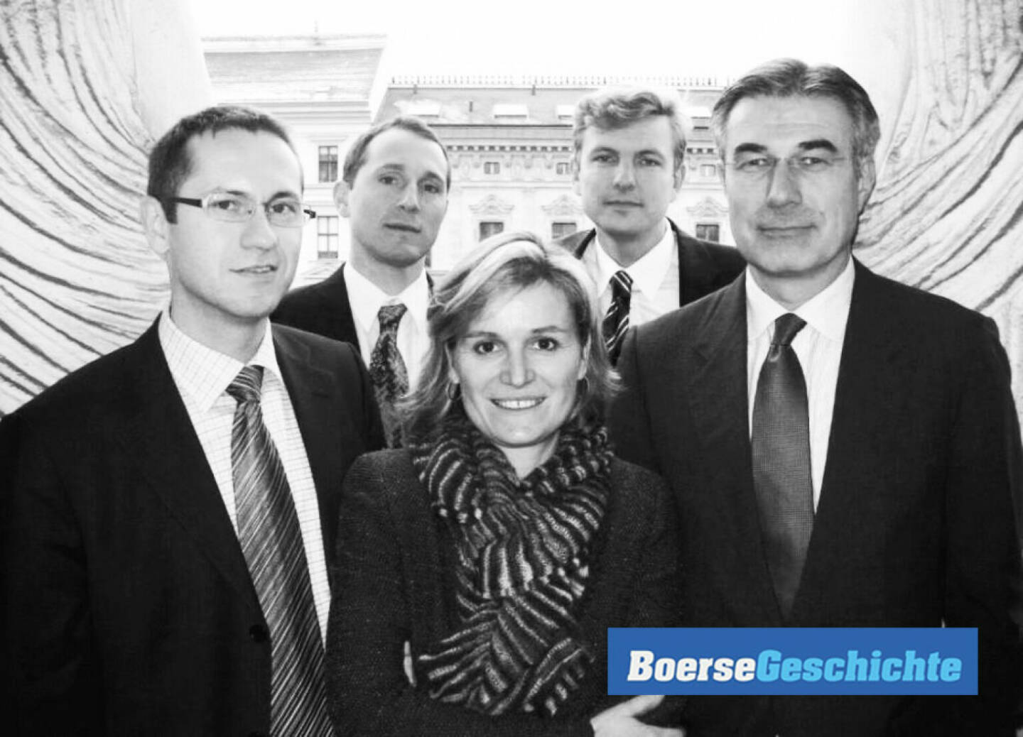 #boersegeschichte: Erste-Team vor der Stegersbach-Konferenz 2010: Günther Artner, Stefan Dörfler, Brigitte Zeitlberger, Henning Eßkuchen, Friedrich Mostböck