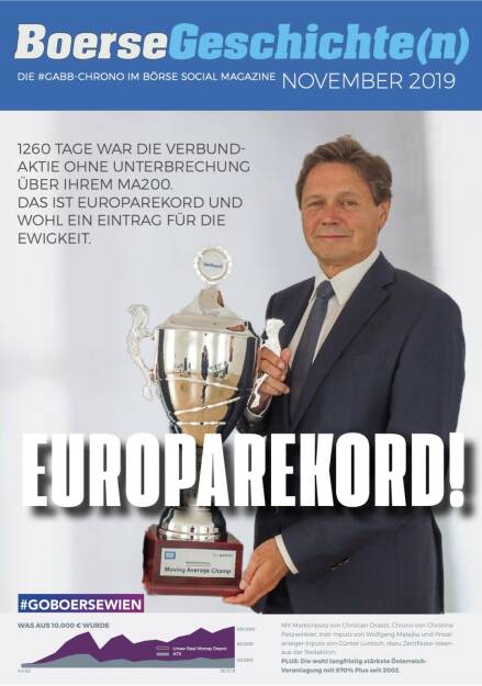 Börsegeschichte(n) November 2019 - Europarekord - Verbund 1260 Tage über MA200 (29.07.2020) 