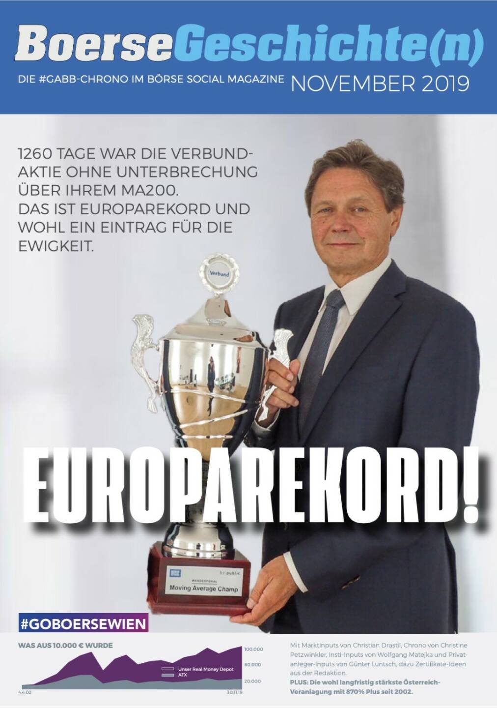Börsegeschichte(n) November 2019 - Europarekord - Verbund 1260 Tage über MA200