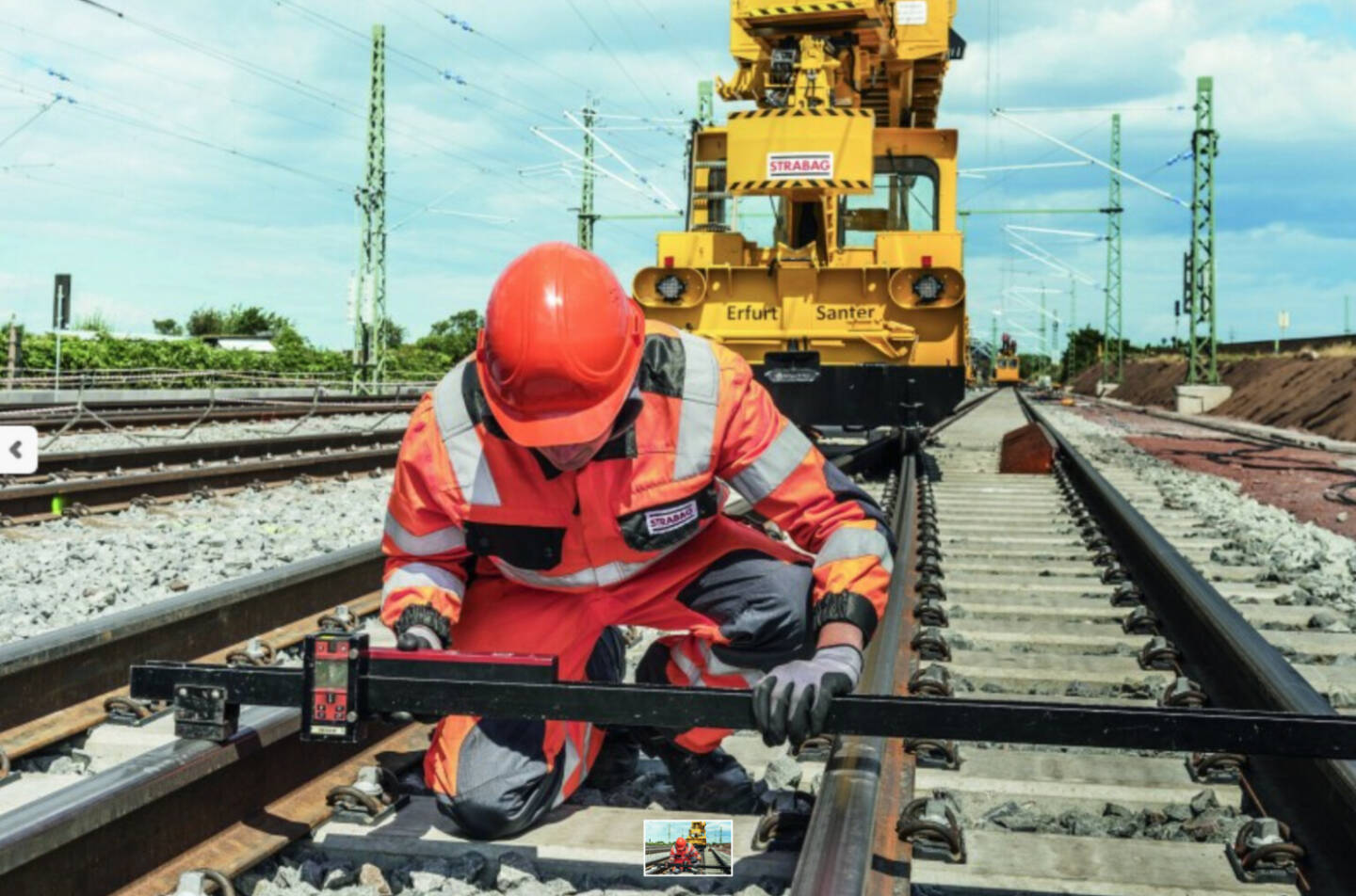 Strabag Rail baut federführend in zwei neuen Projekten für die DB Netz AG das Fernverkehrsnetz der Bahn im Osten Deutschlands aus; Bild: Strabag Rail GmbH