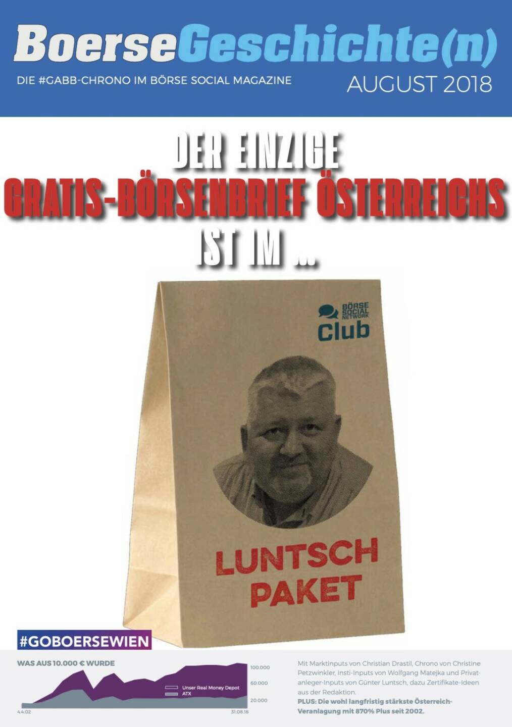 Börsegeschichte(n) August 2018 - Der einzige gratis-Börsebrief Österreichs ist im ... Luntsch Paket
