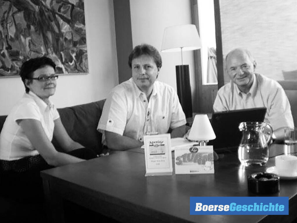 #boersegeschichte 2007: Rosenbauer mit Gerda Königstorfer (IR) und Robert Kastil (CFO) mit Capital Bank Gastgeber Manfred Schmirl (Head of Equity, Bild mi.) in Bad Aussee (22.09.2020) 
