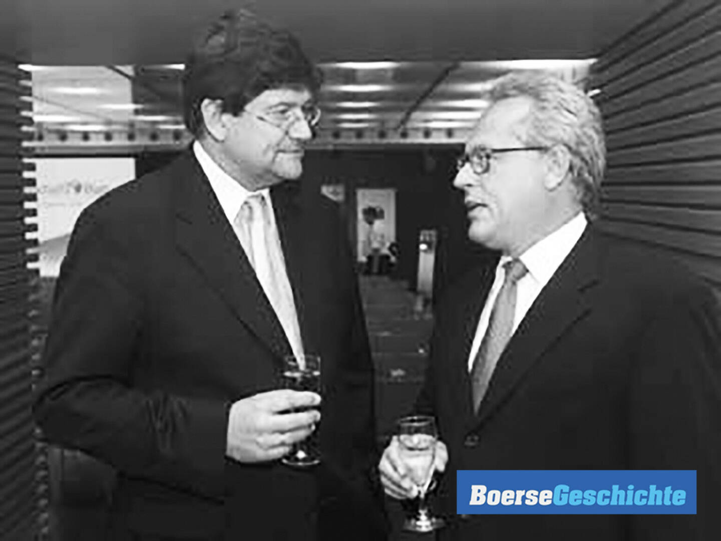 #boersegeschichte 2001:  Stefan Zapotocky (Wiener Börse), Friedrich Kadrnoska (Bank Austria)