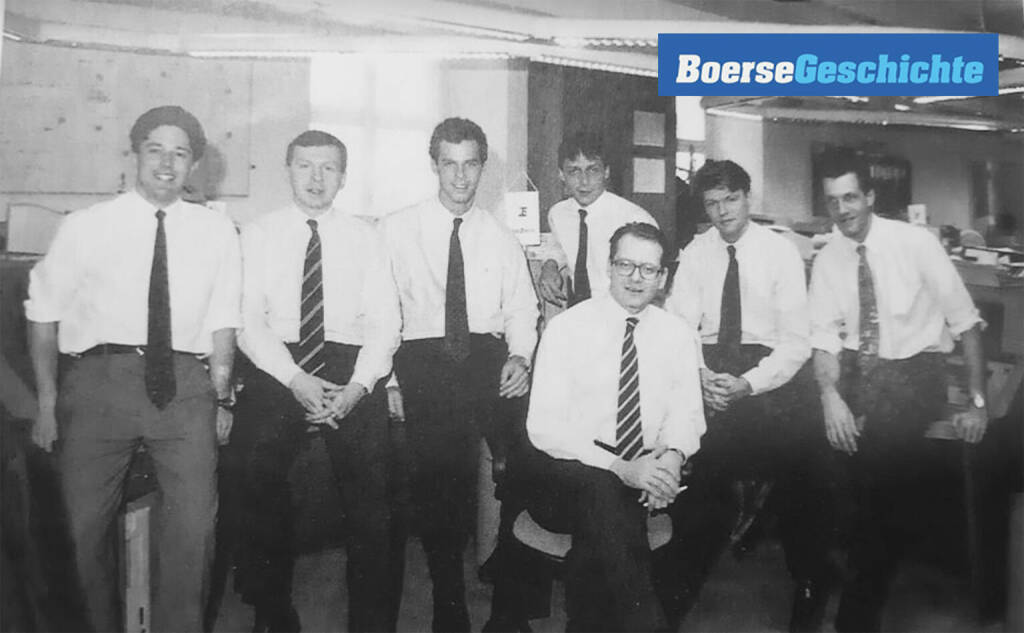 #boersegeschichte 1992: Im Erste-WP-Handelsraum Michael Richter, Christian Sehnal, Sascha Svoboda, Willi Celeda, Michael Spiss, Michael Neubauer, Ulrich Baumann
 (08.10.2020) 