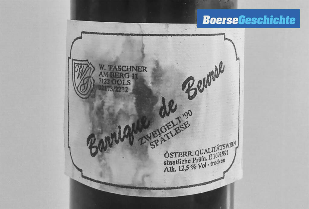 #boersegeschichte 1991: Der allererste Barrique de Beurse. Eine Zweigelt Spätlese '90 aus dem Hause Walter Taschner in Gols. (09.10.2020) 