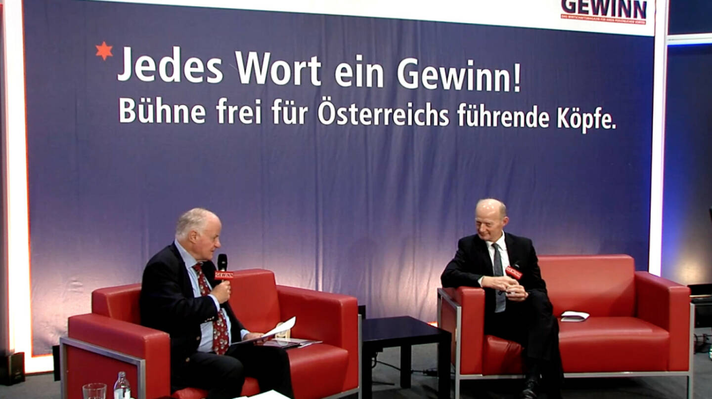 Gewinn-Messe 2020: Gewinn-Herausgeber Georg Wailand und Oberbank-Vorstand Franz Gasselsberger