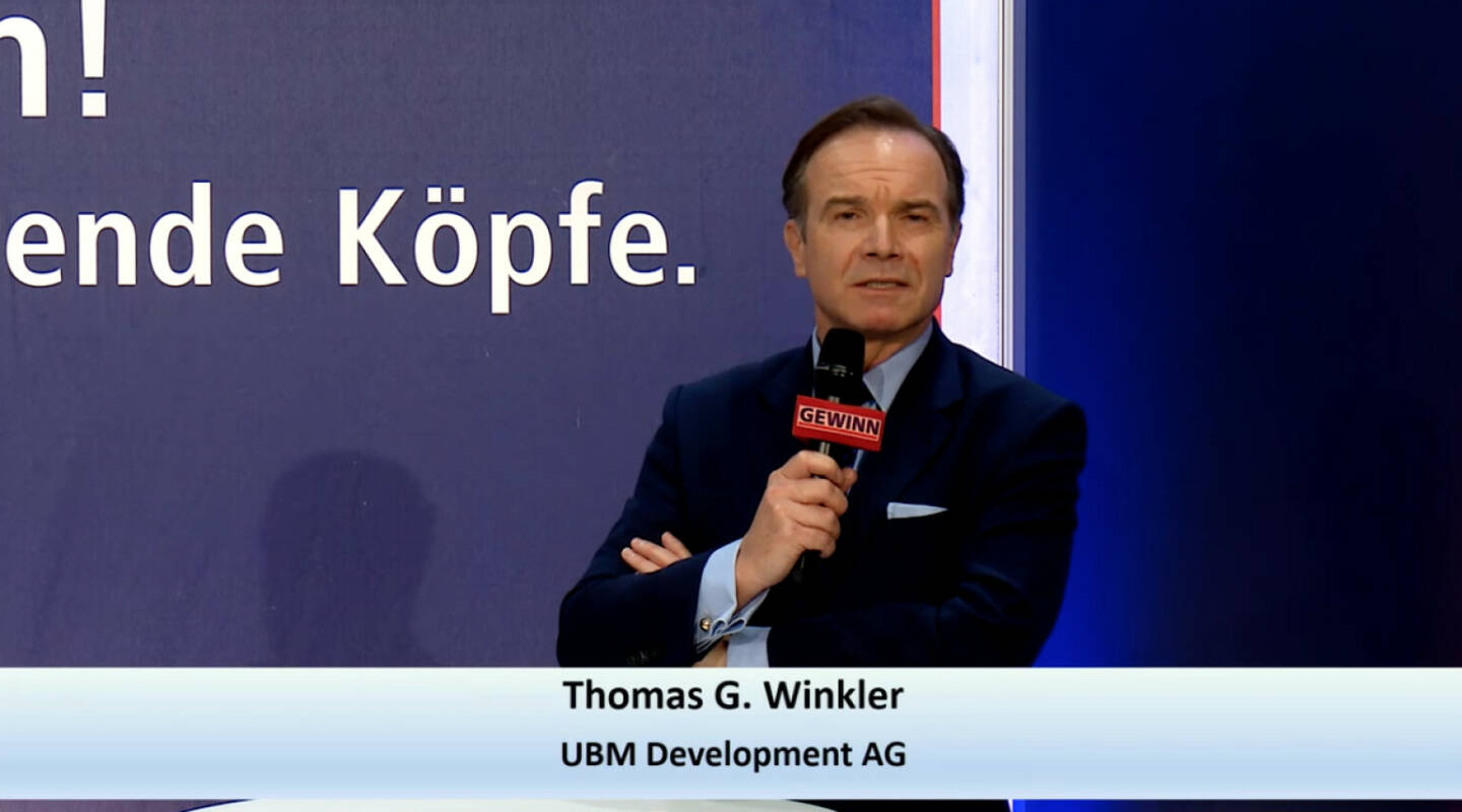 Gewinn-Messe 2020 digital: UBM-Vorstand Thomas G. Winkler