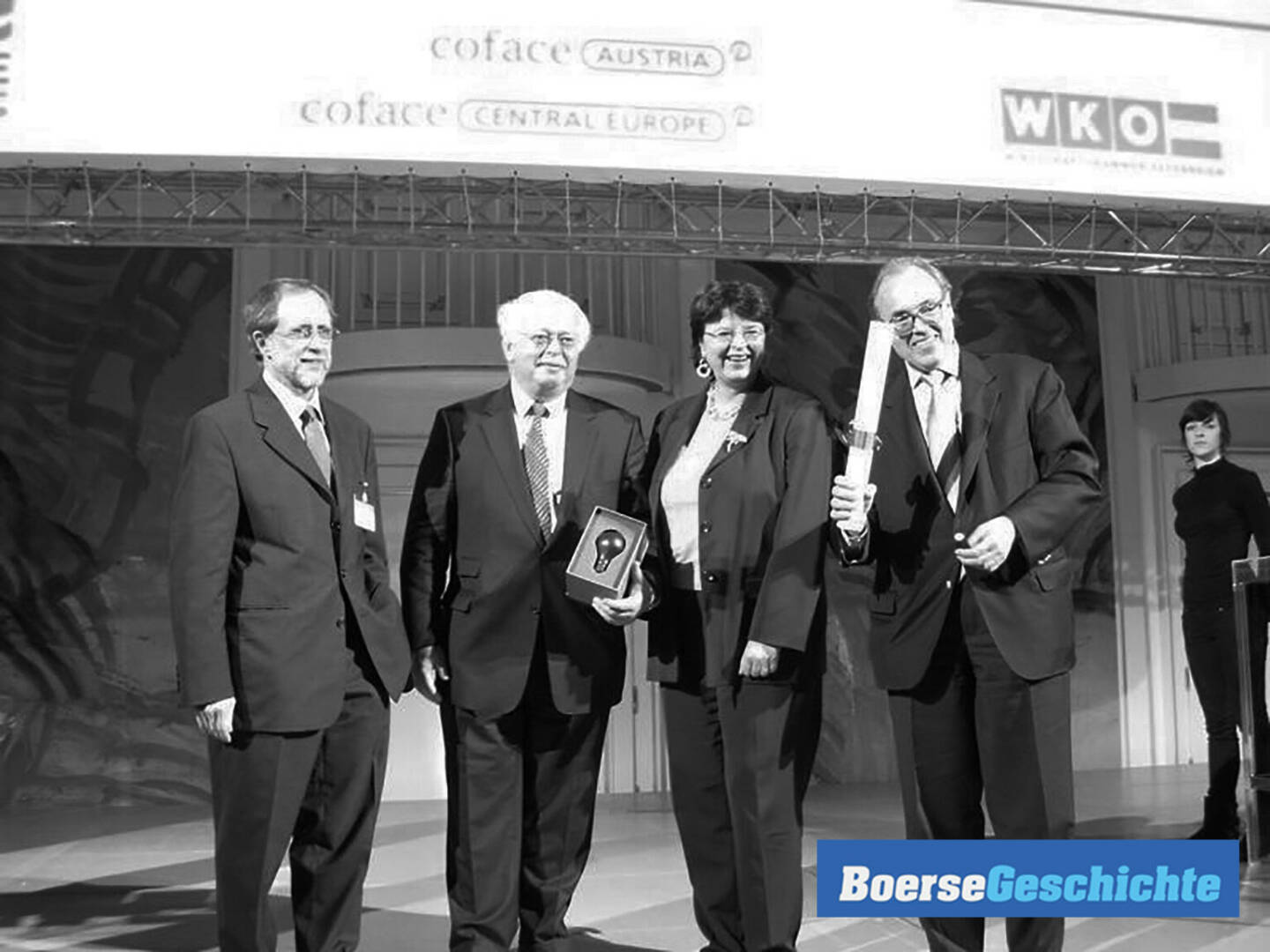 #boersegeschichte 2007: Die Warimpex-Gründer Georg Folian und Franz Jurkowitsch bei einem Award-Empfang 2007