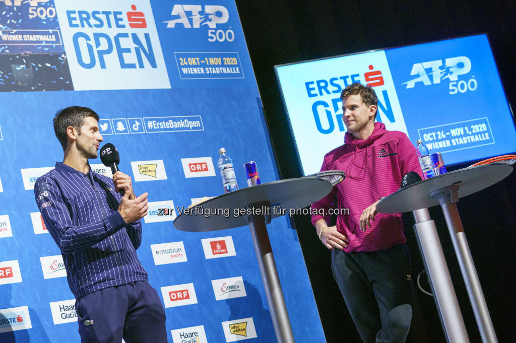 Novak Djokovic und Dominic Thiem (Bild: Bildagentur Zolles KG / Christian Hofer) (29.10.2020) 