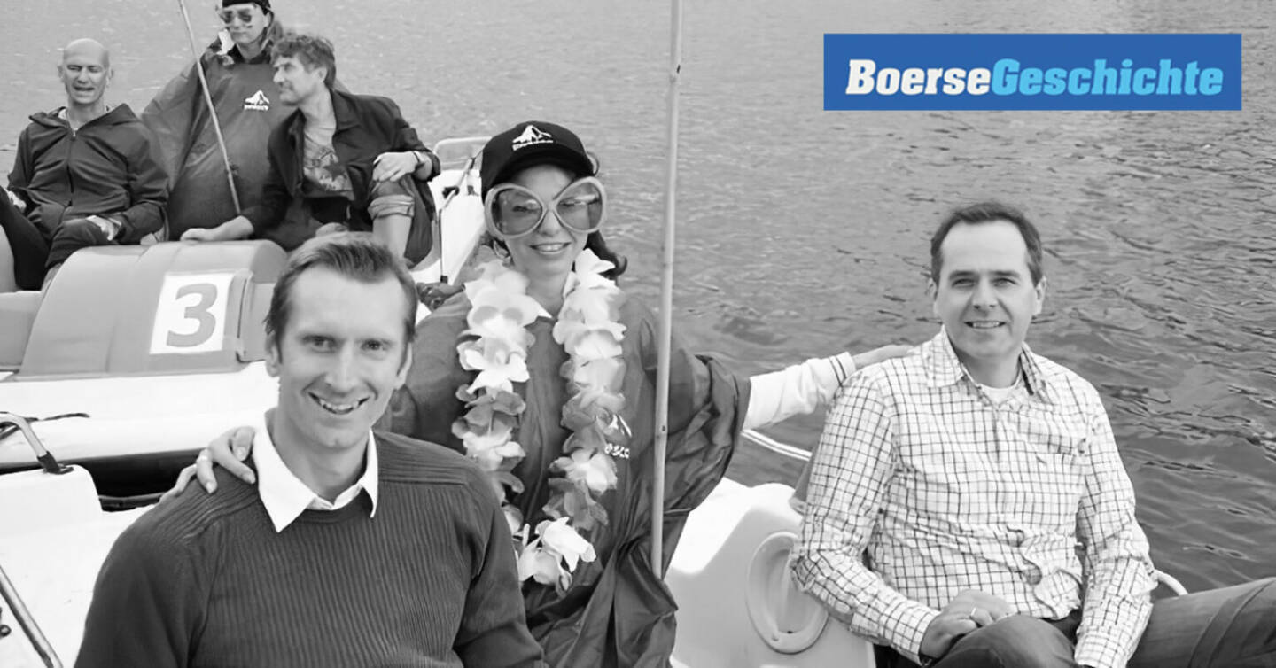 #boersegeschichte 2011: Gerfried Krifka, Susanna Baierl und Wolfgang Matejka bei der Invesco Coppa di Pedalo auf der Alten Donau